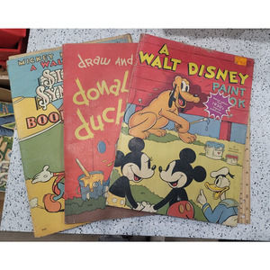 Vintages 60s does 1930s Disney coloring books